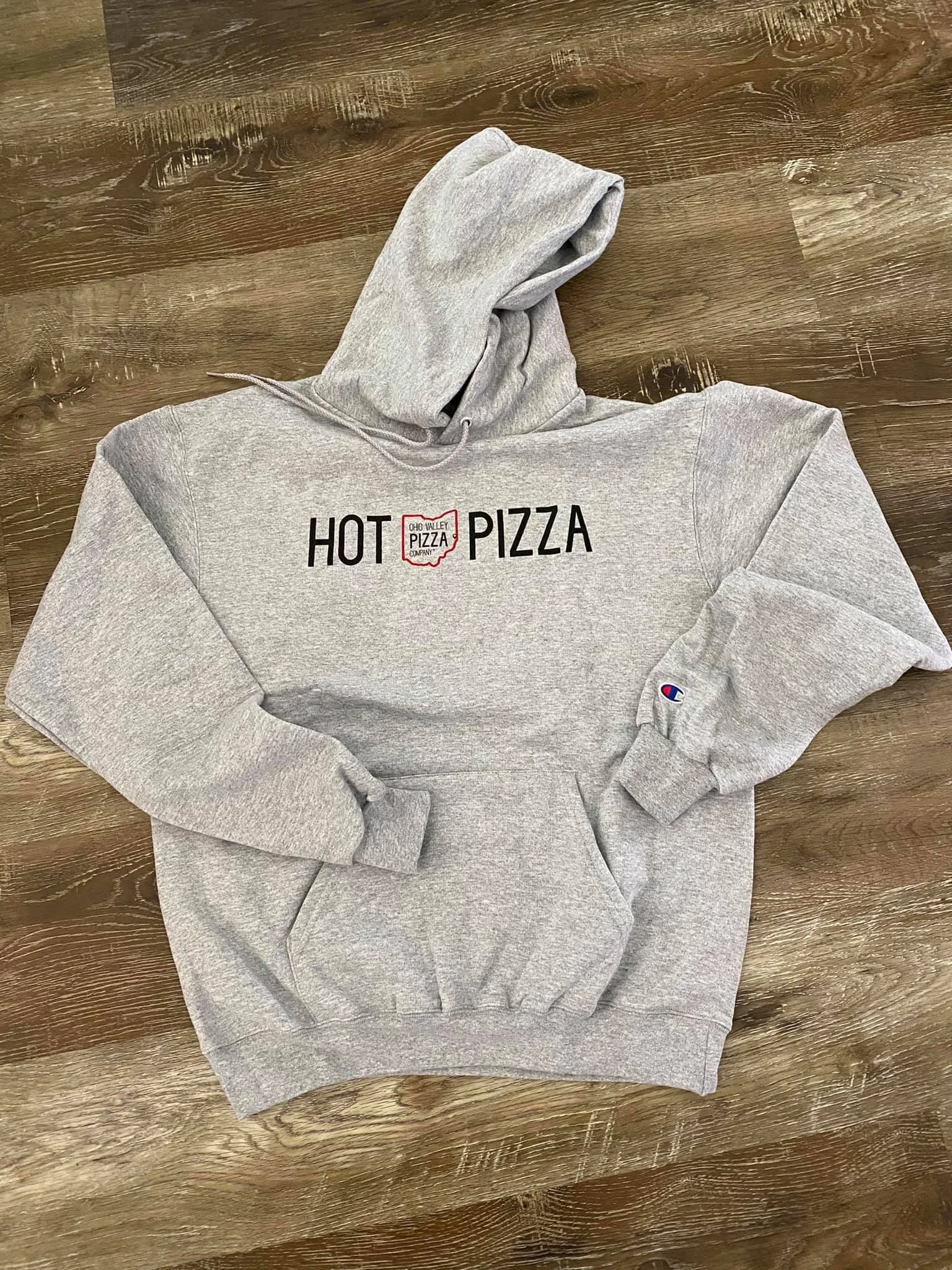 HOT PIZZA Grey Hoodie — Ohio Valley Pizza Company
